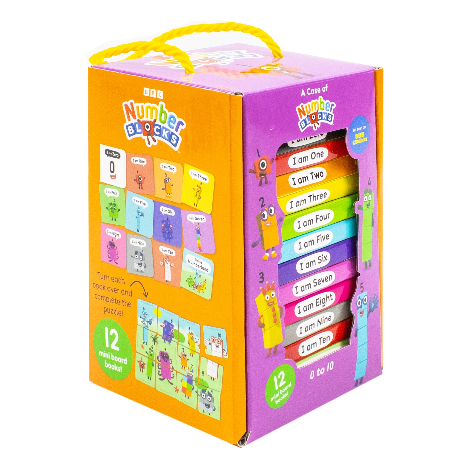 Numberblocks 12 Mini Board Books Collection Carry Case – Early