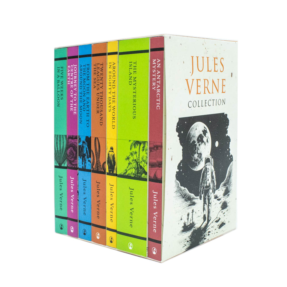 Jules Verne 7 Books Set for Young Readers: Adventure Classics