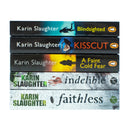 Karin Slaughter Collection 5 Books Set (Kisscut, Indelible, Faithless, Blindsighted, A Faint Cold Fear)