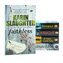 Karin Slaughter Collection 5 Books Set (Kisscut, Indelible, Faithless, Blindsighted, A Faint Cold Fear)