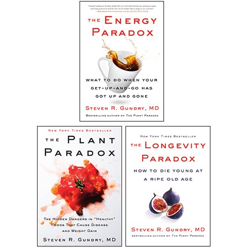 Dr. Steven R Gundry MD 3 Books Collection Set (The Plant Paradox, The  Longevity Paradox & The Energy Paradox)