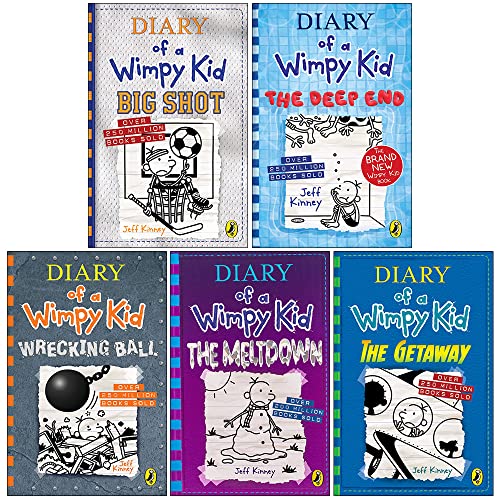 Diary of a Wimpy Kid Series 12-16 Collection 5 Books Set By Jeff