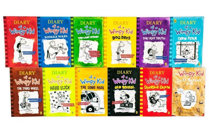 Diary of a Wimpy Kid Collection 12 Books Box Set by Jeff Kinney