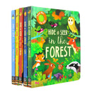Hide and Seek Touch & Feel Lift the Flap 5 Books Collection Box Set (Forest, Sea, Farm Animals, Jungle & Dinosaurs)