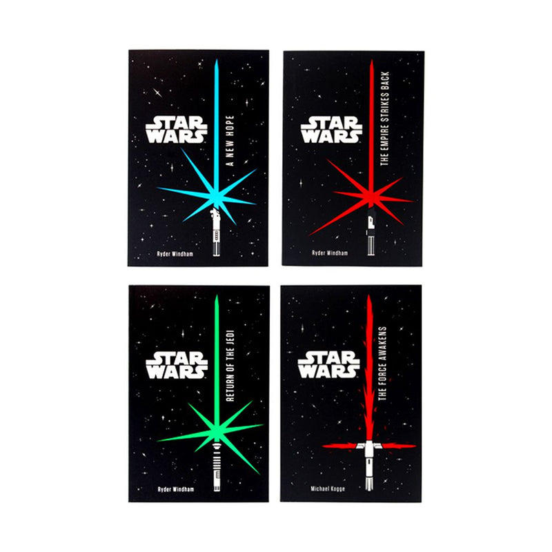 Star Wars 4 Books Set Junior Novel Collection - New Hope, Jedi, Empire, Force