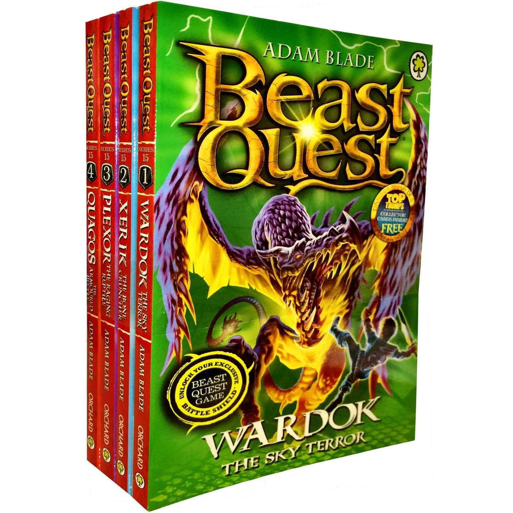 Beast Quest Series 15 Adam blade 4 Books Collection Set Wardok, Xerik