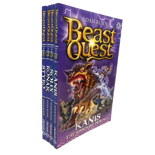 Beast Quest Series 16 Adam Blade 4 Books Collection Set, Kanis, Solix, Ronak