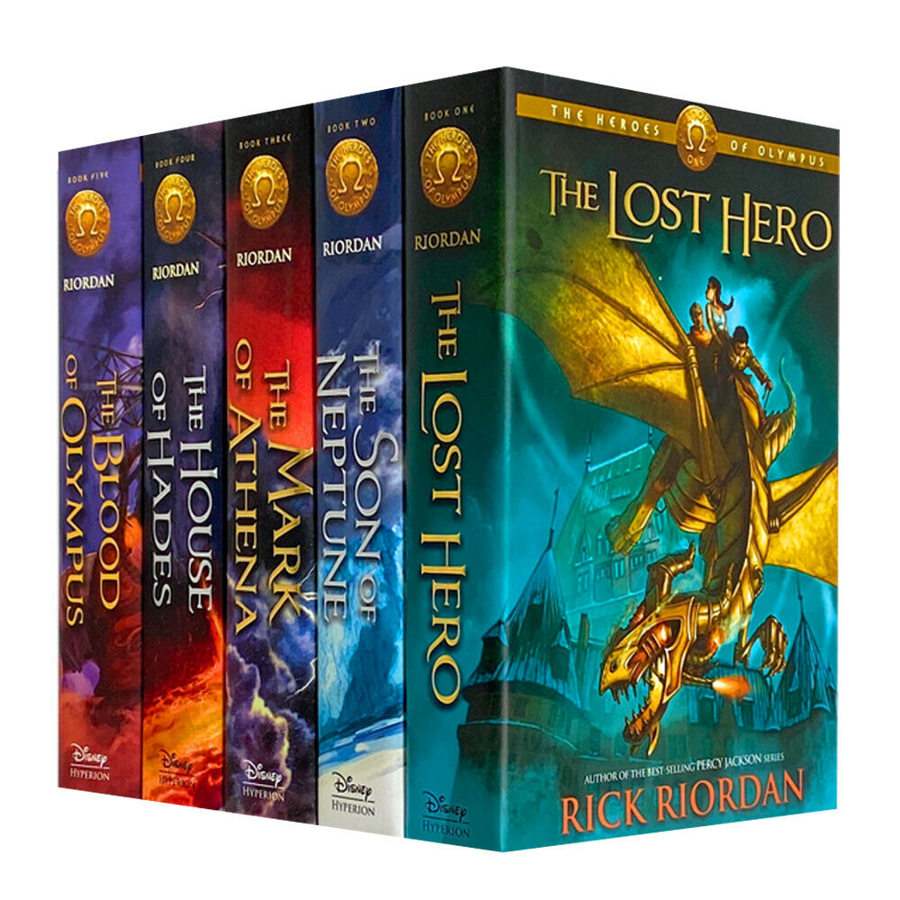 heroes of olympus collection 5 hardback books for age 12+