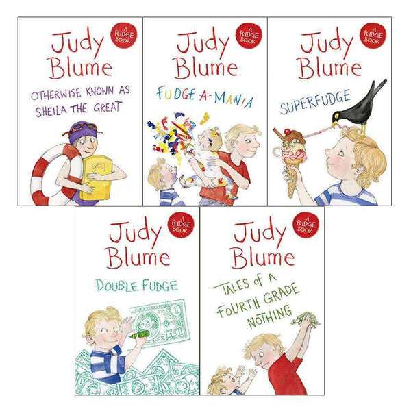 Judy Blume Fudge Series Collection 5 Books Set (Double Fudge, Tales of a Fourth Grade Nothing, Superfudge, Fudge-a-Mania, Otherwise Known as Sheila the Great)