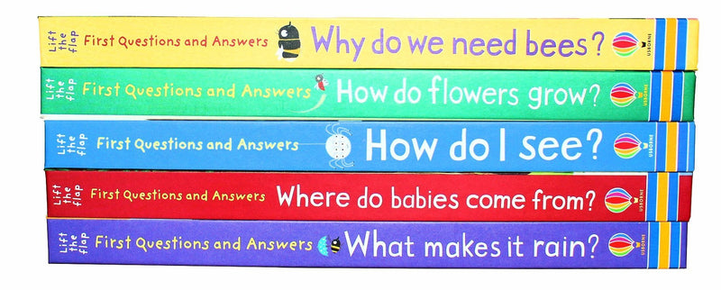 Usborne Lift the flap, First Questions and Answers 5 books box set collection