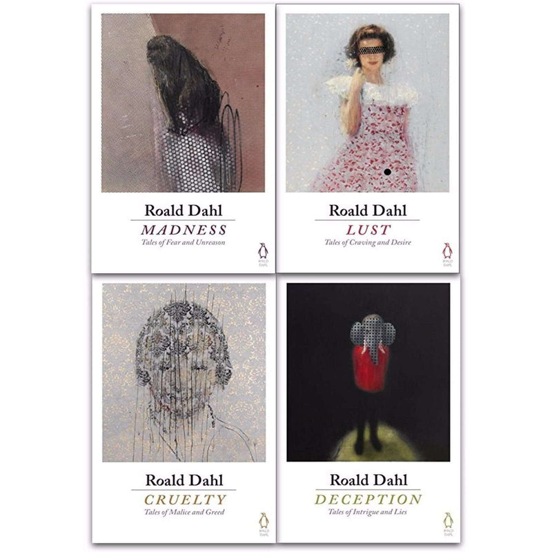 Roald Dahl 4 Books Collection Set Deception, Madness, Cruelty, Lust