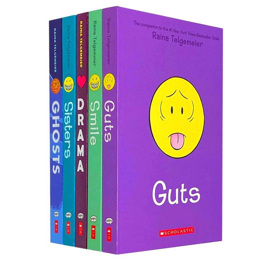 Raina Telgemeier 5 Books Set Collection in Paperback for 12+ Years