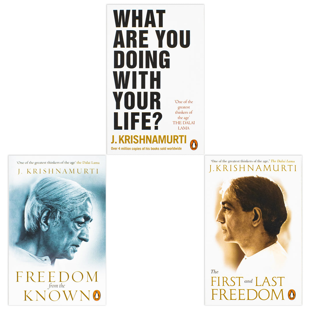 J. Krishnamurti 3 Book Collection Set(Freedom from the known,The first and last freedom, What are you doing with your  life)