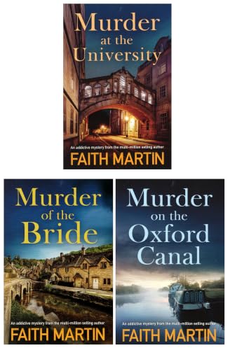 Faith Martin DI Hillary Greene Series 3 Books Collection Set (Murder on the Oxford Canal, Murder at the University, Murder of the Bride)