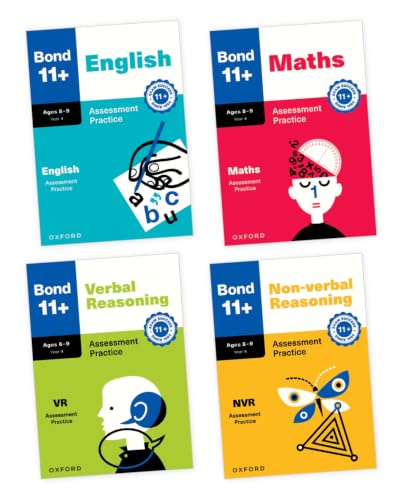 Bond 11+ Assessment Practice Papers Bundle for Age 8-9 | For GL Assessment and other 11 plus exams | English, Maths, Verbal Reasoning and Non-verbal Reasoning (Bond: Assessment Papers)