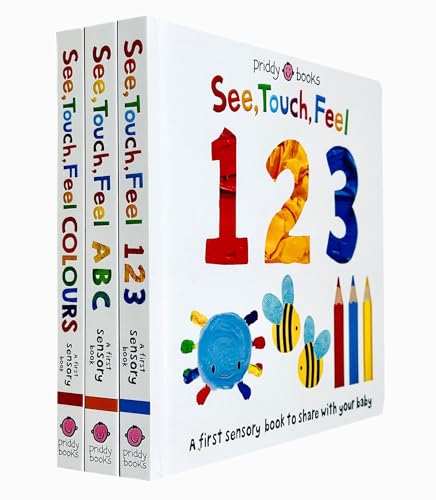 See, Touch, Feel a First Sensory Book Collection 3 Books Set(See, Touch, Feel 123,See, Touch, Feel ABC & See, Touch, Feel Colours)