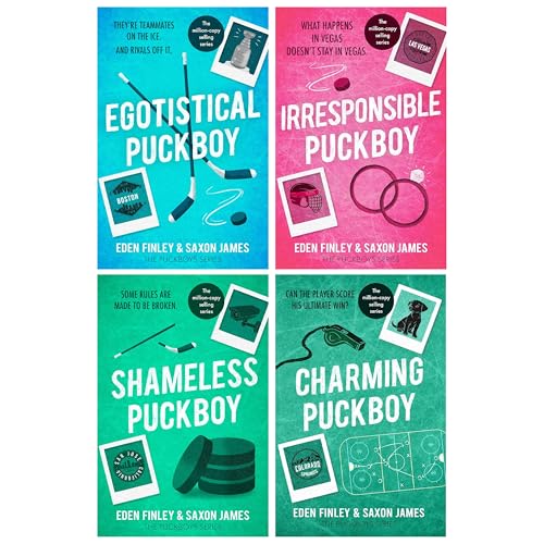 The Puckboys Series by Saxon James and Eden Finley 4 Books Collection Set (Egotistical Puckboy, Irresponsible Puckboy, Shameless Puckboy and Charming Puckboy)