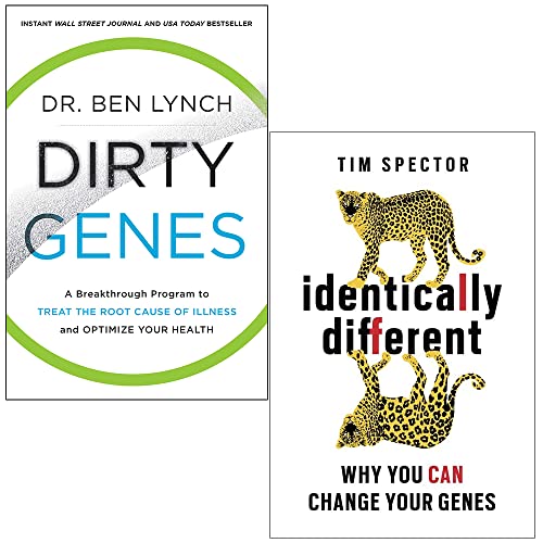 Dirty Genes By Ben Lynch & Identically Different By Professor Tim Spector 2 Books Collection Set