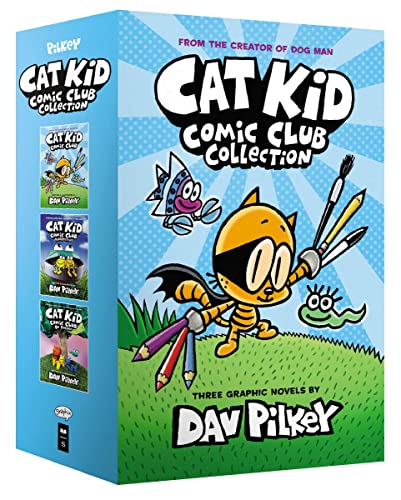 Cat Kid Comic Club Collection 3 Books By Dav Pilkey (Cat Kid Comic Club, On Purpose, Perspective