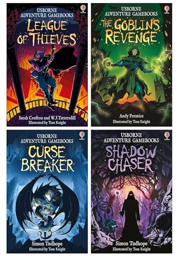 Adventure Gamebooks Series 4 Books Collection Set By Simon Tudhope (Shadow Chaser, Curse Breaker, The Goblin's Revenge & League of Thieves)