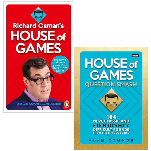 Richard Osman's House of Games & Question Smash by Richard Osman, Alan Connor – 2 Book Collection Set | Fun Trivia, Puzzle, BBC Books, Paperback