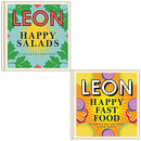 Grehge lection 2 Books Set By Jane Baxter, John Vincent, Rebecca Seal, Jack Burke (Leon Happy Salads and Happy Fast Food)