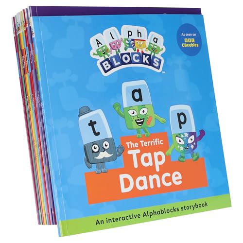 Alphablocks Read Together Interactive Children's 10 Picture Books Collection Set (Wonderful Wishes, The Curious Cat, Catch That Hat, The Magic ... Stuck and 4 More) for Early Readers