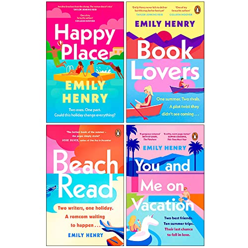 Emily Henry Collection 4 Books Set (Happy Place [Hardcover], Book Lovers, Beach Read, You and Me on Vacation)