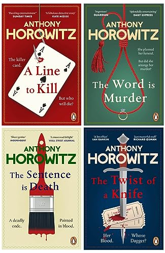 Hawthorne & Horowitz Mysteries – 4 Paperback Book Set (The Word Is Murder, The Sentence Is Death & More) | Crime, thriller, suspense, whodunit fiction