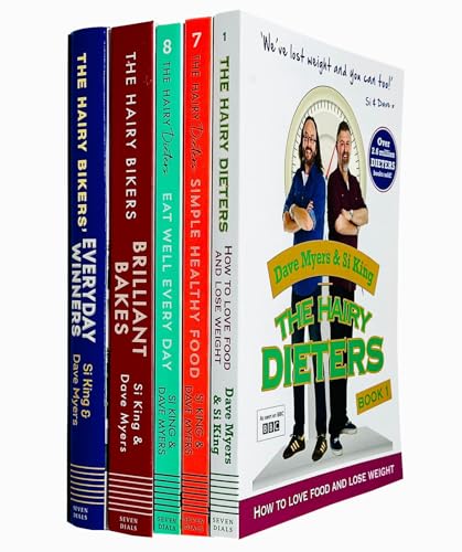 Hairy Bikers Collection 5 Books Set By David Myers & Si King (The Hairy Dieters How to Love Food and Lose Weight, Simple Healthy Food, Eat Well Every Day, Brilliant Bakes & Everyday Winners)