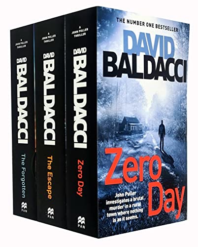 David Baldacci John Puller Series 3 Books Collection Set (Zero Day, The Forgotten, The Escape)