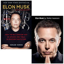 Elon Musk By Ashlee Vance & [Hardcover] Elon Musk By Walter Isaacson 2 Books Collection Set