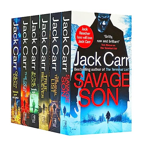 Jack Carr James Reece Series 6 Books Collection Set (In the Blood, The Devils Hand, The Terminal list, Savage Son, True Believer, Only the Dead)