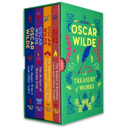A Treasury of Works by Oscar Wilde 4 Books Hardcover Box Set | The Picture of Dorian Gray, The Importance of Being Earnest, Poems & More | Classic Literature