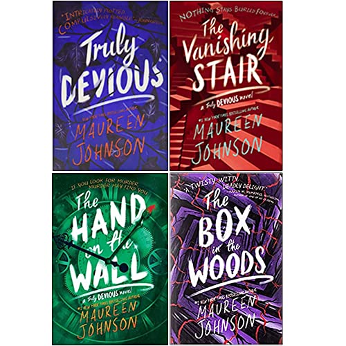 Truly Devious Series 4 Books Collection Set By Maureen Johnson (Truly Devious A Mystery, The Vanishing Stair, The Hand on the Wall, The Box in the Woods)