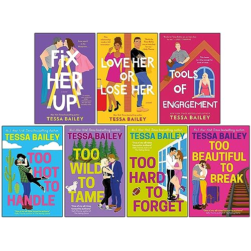 Tessa Bailey Hot & Hammered & Romancing the Clarksons Series– 7-Book Collection Set (Fix Her Up, Love Her or Lose Her,& More) | Romance & Love Stories