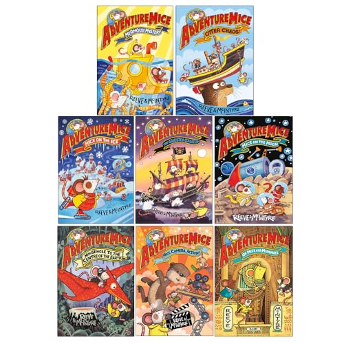 Adventuremice Series 8 Books Collection Set by Philip Reeve and Sarah McIntyre ( Mice on the Ice, Mice on the Moon, The Ghostly Galleon, and More)