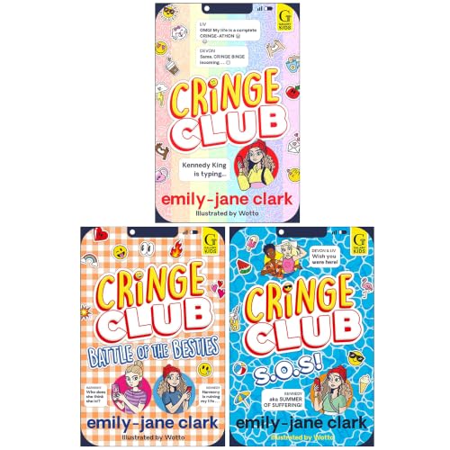 Cringe Club Series 3 Books Set By Emily-Jane Clark (Cringe Club, Battle of the Besties and SOS)