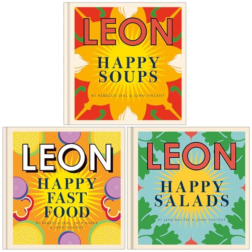 Happy Leons Collection 3 Books Set (Leon Happy Soups, Leon Happy Fast Food & Leon Happy Salads)
