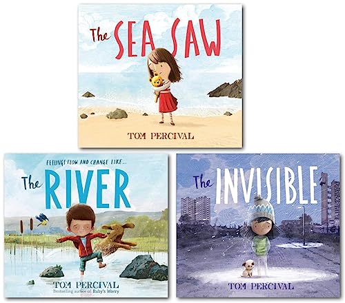 Tom Percival 3 Picture Books Collection Set (The Sea Saw, The Invisible, The River)