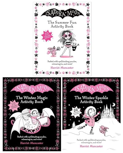 Isadora Moon The Winter Magic & Summer Fun Activity 3 Books Collection Set By Harriett Muncaster  (The Winter Magic Activity, The Winter Sparkle Activity Book & The Summer Fun Activity Book)