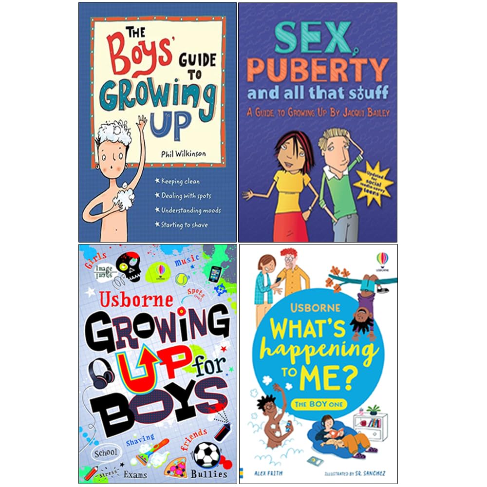 Growing Up For Boys 4 Books Collection Set (The Boys' Guide to Growing Up, Sex, Puberty and All That Stuff, Growing Up for Boys and Whats Happening to Me?)