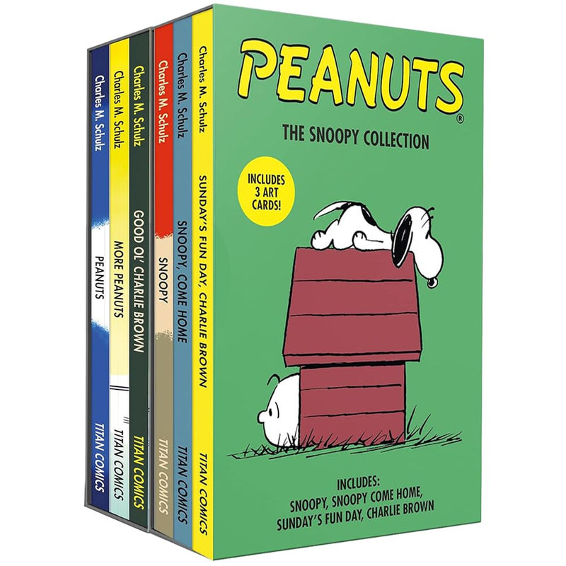 Charles M Schulz Peanuts Collection 6 Books Box Set (Peanuts, More Peanuts, Good Ol' Charlie Brown, Snoopy, Snoopy Come Home, Sunday's Fun Day Charlie Brown)