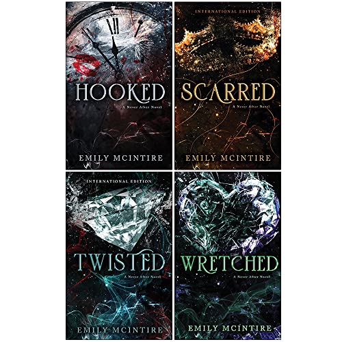 Emily McIntire Never After Series Collection 4 Books Set (Hooked, Scarred, Wretched, Twisted)