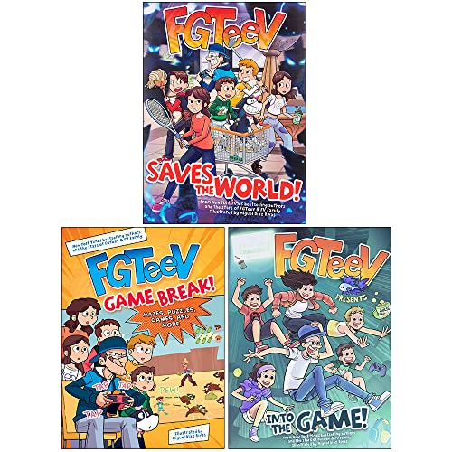 Fgteev Series 3 Books Collection Set (FGTeeV Saves the World , FGTeeV Game Break, FGTeeV Presents Into the Game)