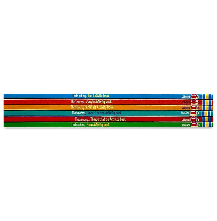 Usborne That's Not My Activity Book Series 6 Books Collection Set | Zoo, Jungle, Animals, Under the Sea, Things That Go & Farm