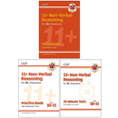 CGP's unbeatable revision for 11+ Non-Verbal Reasoning 3 Books set (11+ GL Non-Verbal Reasoning Study Book, Practice Book (Ages 10-11) and 10-minute Tests (Ages 10-11) Book 1)