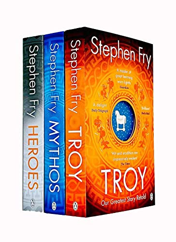 Stephen Fry Greek Myths Series Collection – 3-Book Set (Troy, Heroes, Mythos)| Ancient Greece, Mythology, Classic Stories & History| Non-Fiction Books