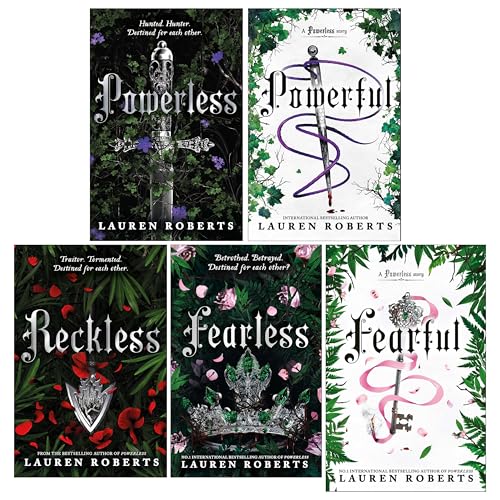 The Powerless Series by Lauren Roberts 5 Books Collection Set (Powerless, Reckless, Fearless, Powerful & Fearful)