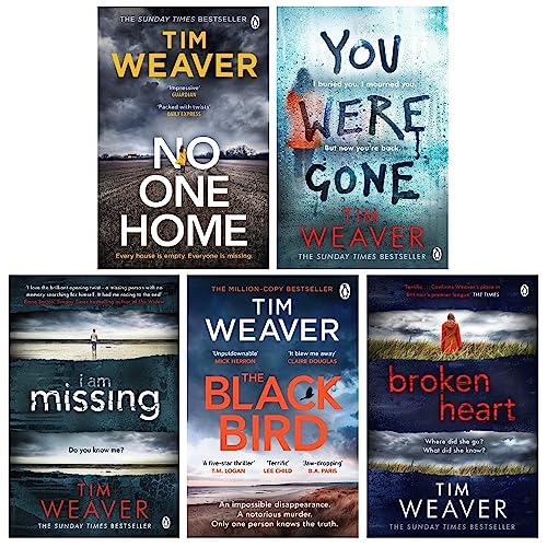 David Raker Missing Persons Series 5 Books Collection Set by Tim Weaver (Books 7-11) (Broken Heart, I Am Missing, You Were Gone, No One Home, The Blackbird)
